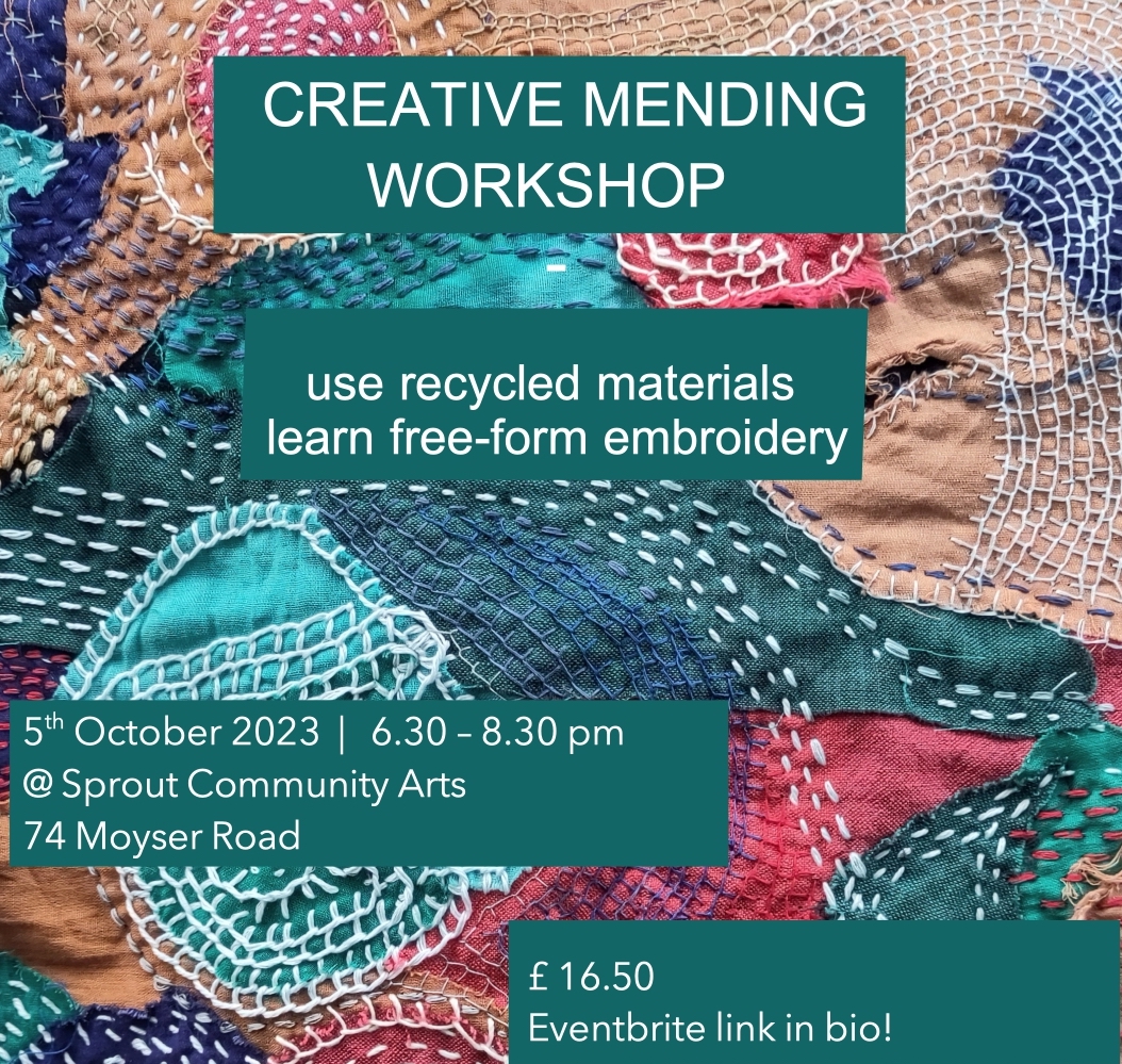 FREE FORM EMBROIDERY WORKSHOP POSTER OCT
